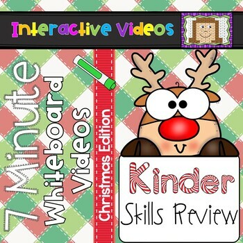 Preview of 7 Minute Whiteboard Videos - Christmas Kindergarten Review