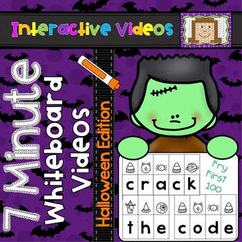 Preview of 7 Minute Whiteboard Videos - Crack the Code Fry 100 - Halloween