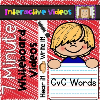 Preview of 7 Minute Whiteboard Videos - CvC Words