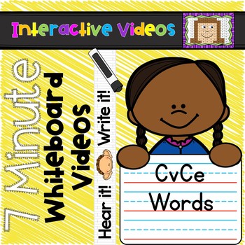 Preview of 7 Minute Whiteboard Videos - CvCe Words