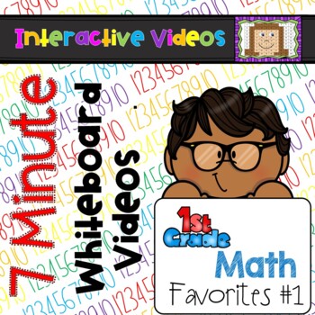 Preview of 7 Minute Whiteboard Videos - FIRST GRADE Math Bundle