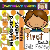 7 Minute Whiteboard Videos - Fall First Grade Review
