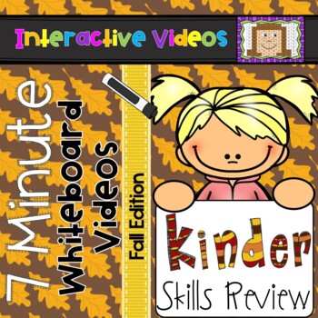 Preview of 7 Minute Whiteboard Videos - Fall Kindergarten Review
