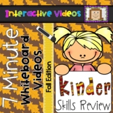 7 Minute Whiteboard Videos - Fall Kindergarten Review