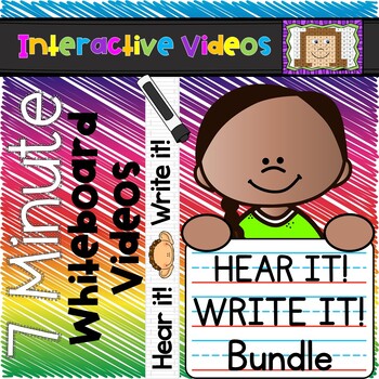 Preview of 7 Minute Whiteboard Videos - HEAR IT! WRITE IT! Phonics Bundle