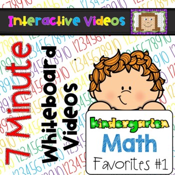 Preview of 7 Minute Whiteboard Videos - KINDERGARTEN Math Bundle
