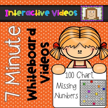Preview of 7 Minute Whiteboard Videos - Missing Numbers on a 100 Chart