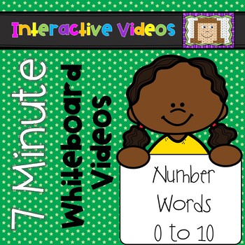 Preview of 7 Minute Whiteboard Videos - Number Words to 10