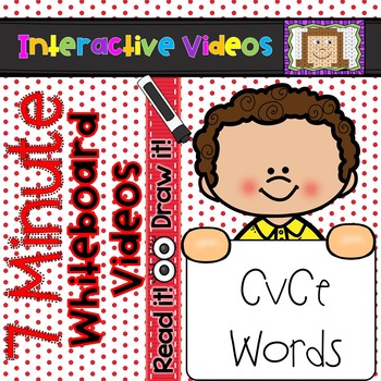 Preview of 7 Minute Whiteboard Videos - READ IT!  DRAW IT!  CvCe Words