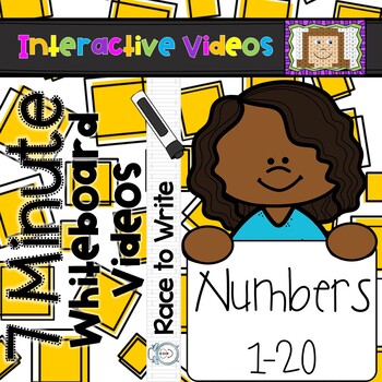 Preview of Writing Numbers 7 Minute Whiteboard Videos - Race to Write Numbers 1-20