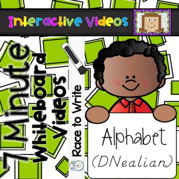 Preview of 7 Minute Whiteboard Videos - Race to Write the Alphabet (DNealian)
