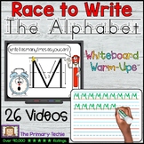 Handwriting Practice Race to Write the Alphabet Print Whit