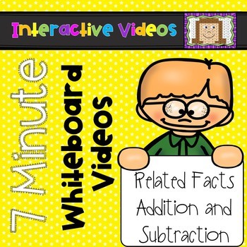 Preview of 7 Minute Whiteboard Videos - Related Facts Addition and Subtraction
