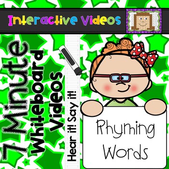 Preview of 7 Minute Whiteboard Videos - Rhyming Words