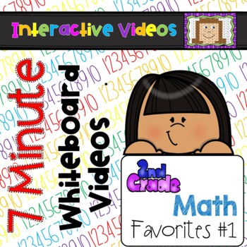 Preview of 7 Minute Whiteboard Videos - SECOND GRADE Math Bundle