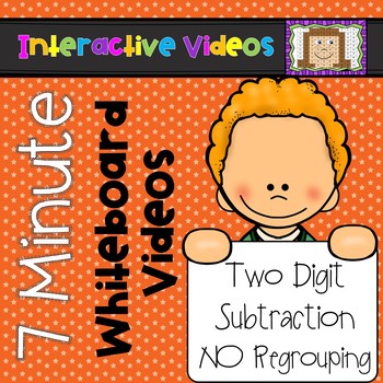 Preview of 7 Minute Whiteboard Videos - Two Digit Subtraction NO Regrouping