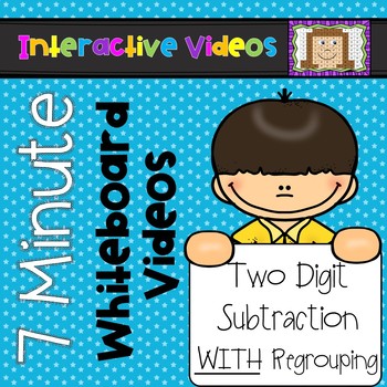 Preview of 7 Minute Whiteboard Videos - Two Digit Subtraction WITH Regrouping