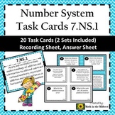 7.NS.1 Task Cards, Adding & Subtracting Rational Numbers T