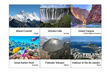 7 Natural Wonders Of The Worksheets & Teaching Resources