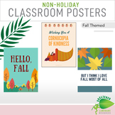 7 Non Holiday Middle School Classroom Decor Posters Fall Theme