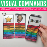 7-Page Editable Visual Command Flipbook for Special Education