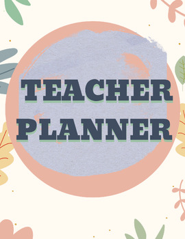 Preview of 7-Page Pastel Colored Teacher Planner