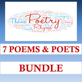Preview of 7 Poets Bundle: Standardized Prep Assessment, Cold Read, Emergency Lesson Plans