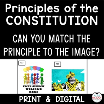 Preview of Principles of the Constitution Image Match Print and Digital