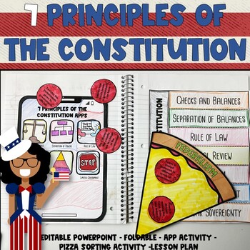 Preview of 7 Principles of the Constitution Powerpoint, Foldable, and Activities