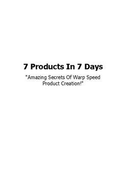 Preview of 7 Products In 7 Days