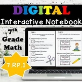 7.RP.1 Interactive Notebook, Computing Unit Rates Digital 