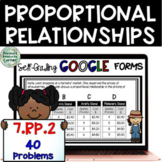 7.RP.2 Proportional Relationships: Self-Grading GOOGLE Forms