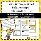 7.RP.2 Task Cards, Proportional Relationships Task Cards