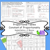 7.RP Proportional Tables-k value Mazes + Guided Notes (fra