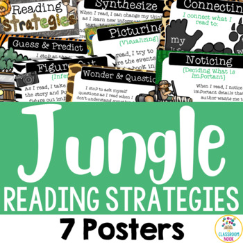 Jungle Safari Theme: Reading Strategy Posters by The Classroom Nook