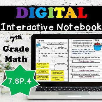 Preview of 7.SP.4 Interactive Notebbook, Measures of Center and Variability