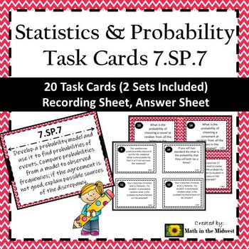 Preview of 7.SP.7 Task Cards, Developing a Probability Model