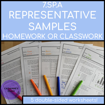 Preview of 7.SP.A.1 & 7.SP.A.2 Representative Samples Classwork or Homework