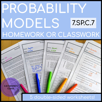 Preview of 7.SP.C.7 Probability Models Classwork or Homework