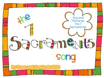 Preview of 7 Sacraments Song Freebie