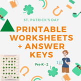7 St. Patrick's Day Patterning Worksheets + Answers - Digi