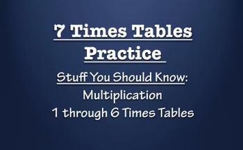 Preview of 7 Times Table Practice