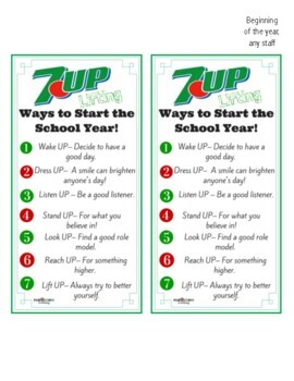 7 up lifting ways to start the school year by fair winds teaching