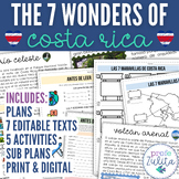 7 Wonders of Costa Rica Spanish Culture & Geography Readin