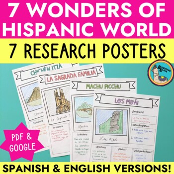 Preview of 7 Wonders of Hispanic World Research Project Posters