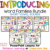 Word Families BUNDLE, PowerPoint Lessons, CVC Words, Dista