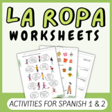 7 Worksheets for the Clothes Unit in Spanish Class - La Ropa