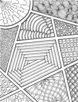 7 Zentangles to Color - Great for Sub Plans by Ejjaidali's Deli | TPT