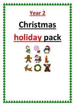 Preview of 7+ and 8+ Christmas holiday pack for English, Maths and Reasoning booklet