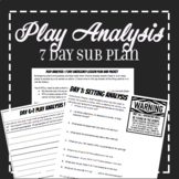EMERGENCY SUB PLAN: 7 day Play Analysis Theatre Plan and Handout